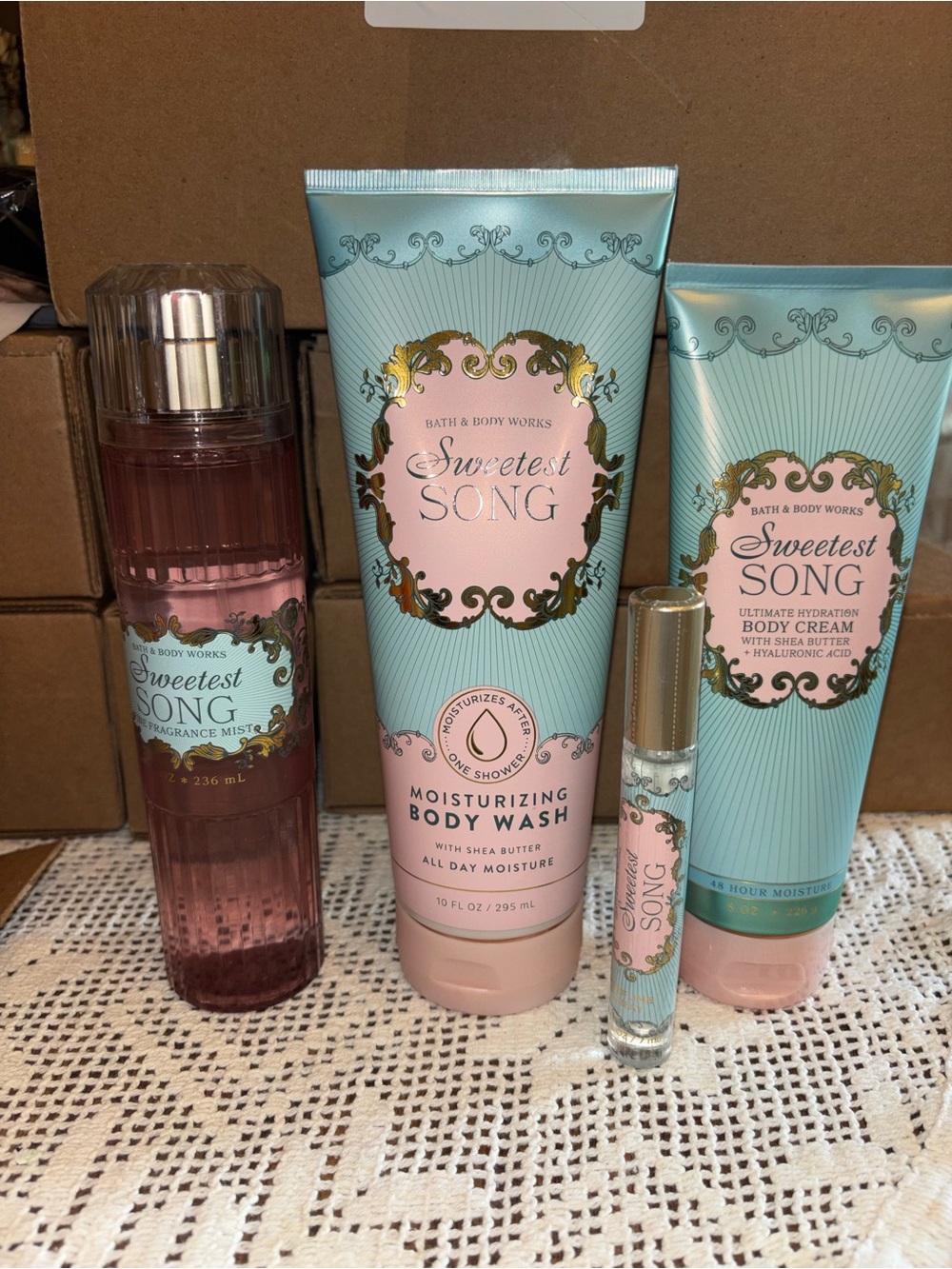 (2026) Bath & Body Works Sweetest Song Body Care Set - Pink & Aqua